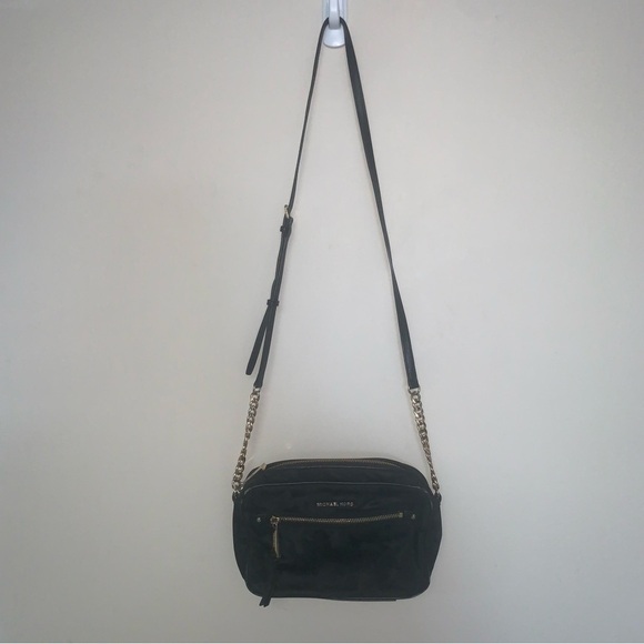 Michael Kors Black and Gold Camo Crossbody Bag - Picture 2 of 13